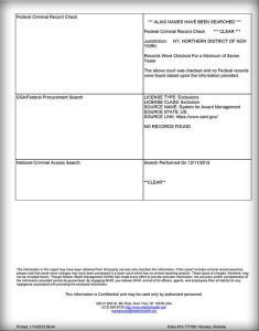 Background Check Report